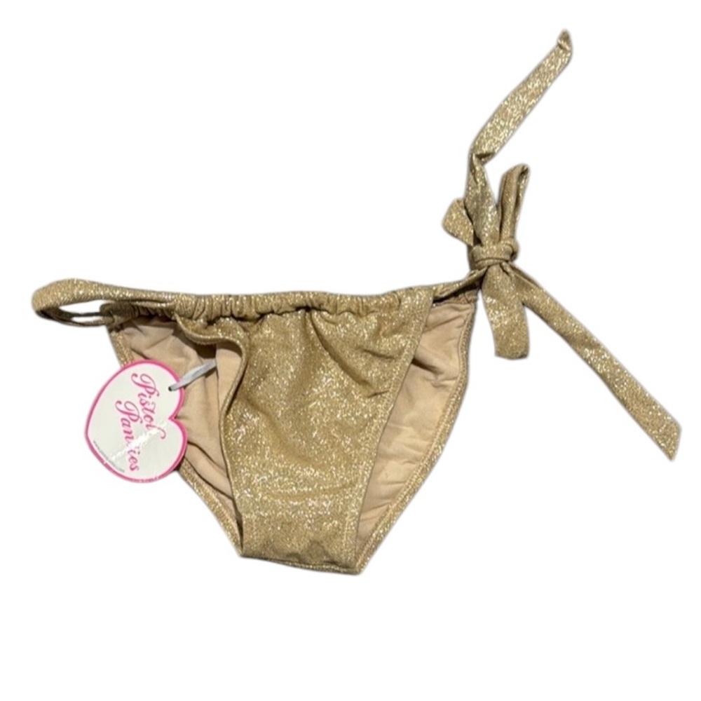 Pistol Panties Tan Sparkle Bikini Bottom